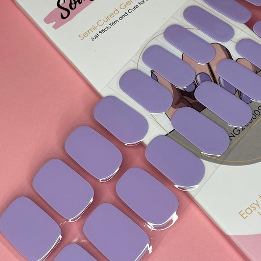 Lavender Semi-Cured Gel Nail Wrap Kit